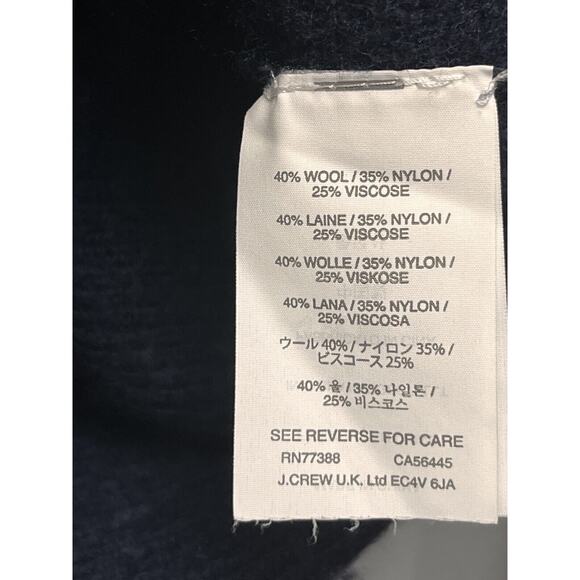 J Crew Sweater Womens Small Pullover Boat Neck Blue Wool Preppy Casual‎ - Picture 5 of 5